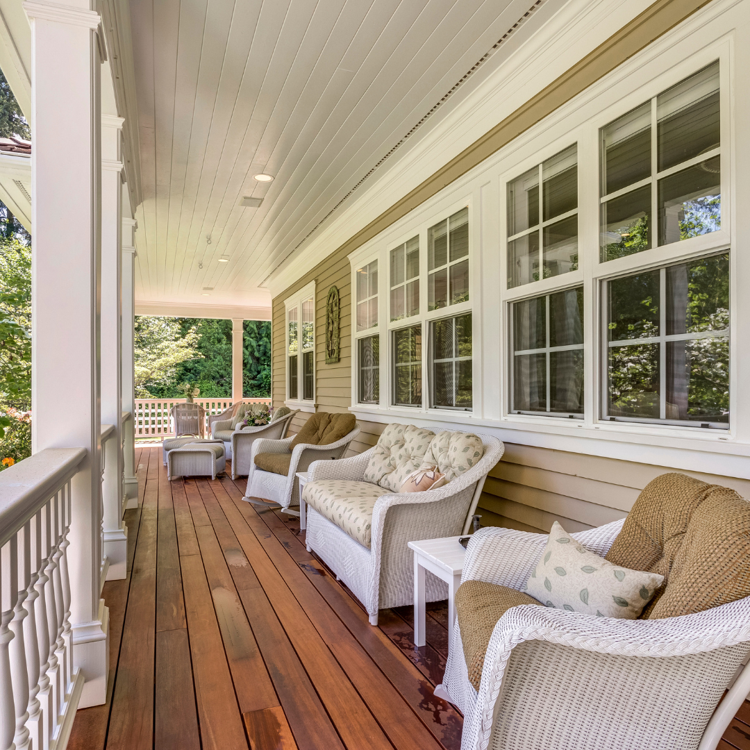 Beige House and Deck Color Combination